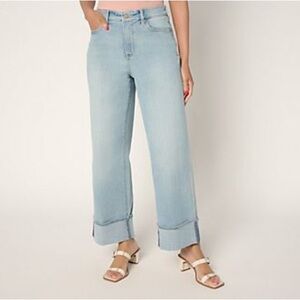 NYDJ Women’s Light Blue Bailey Relaxed Cuffed Jeans Size 14 NWT